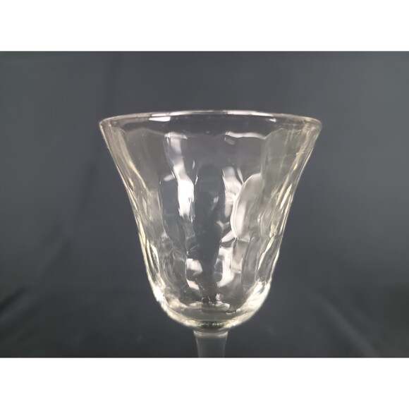 Set Of Four (4) Glass Cups With Uranium Glass Base Sherry Glass - Picture 7 of 7